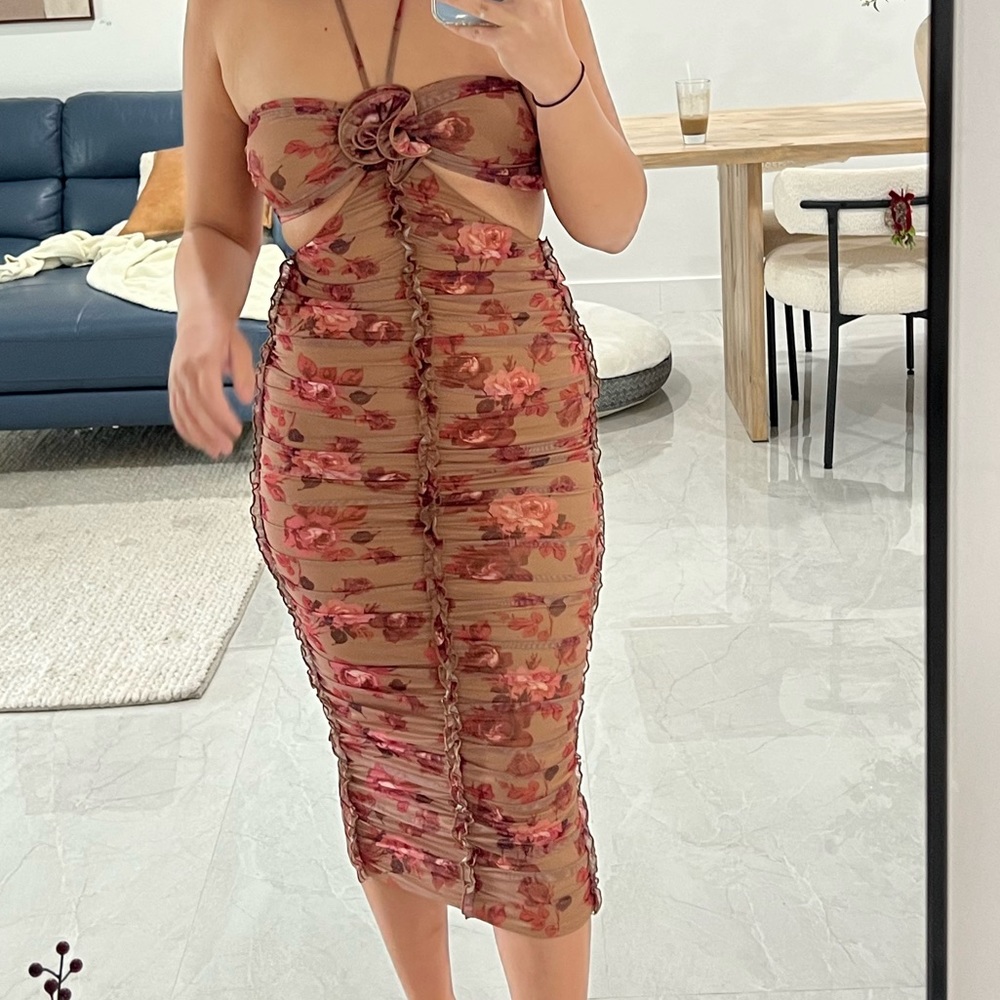 Floral midi dress